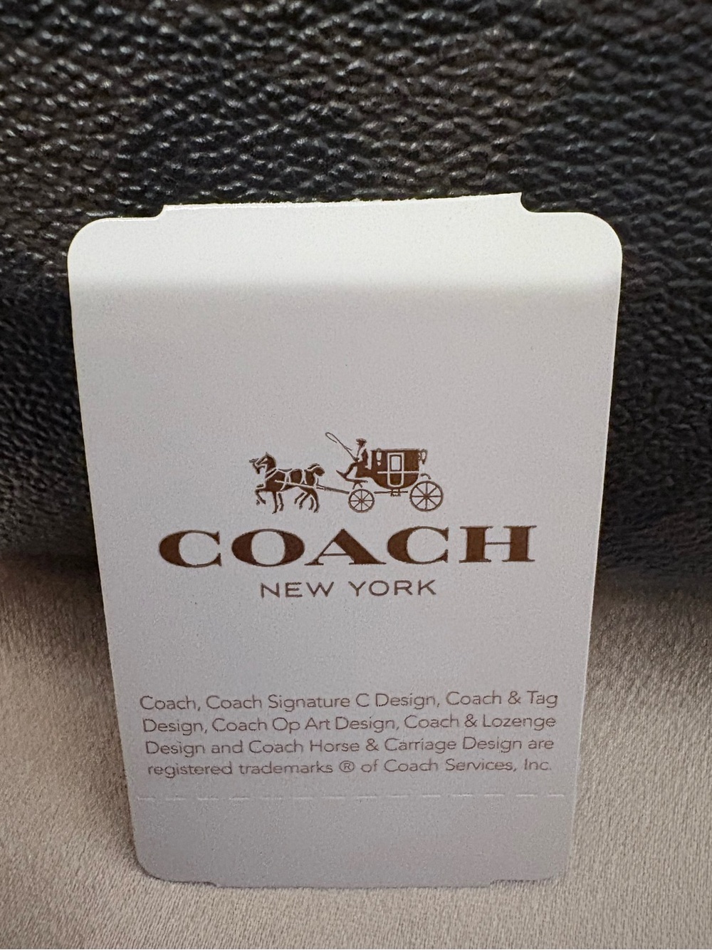 NWT Coach Signature Checkbook Wallet Brown Black Leather F57319 Gold Logo - Picture 13 of 14